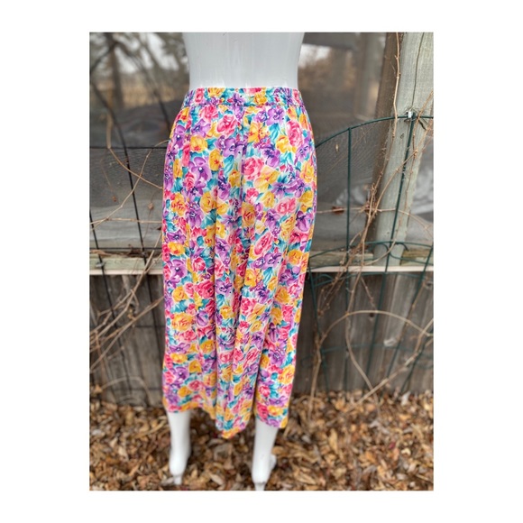 SOLD Vtg 80s 90s Cottage Core Skirt A Line Cabbage - Picture 6 of 9